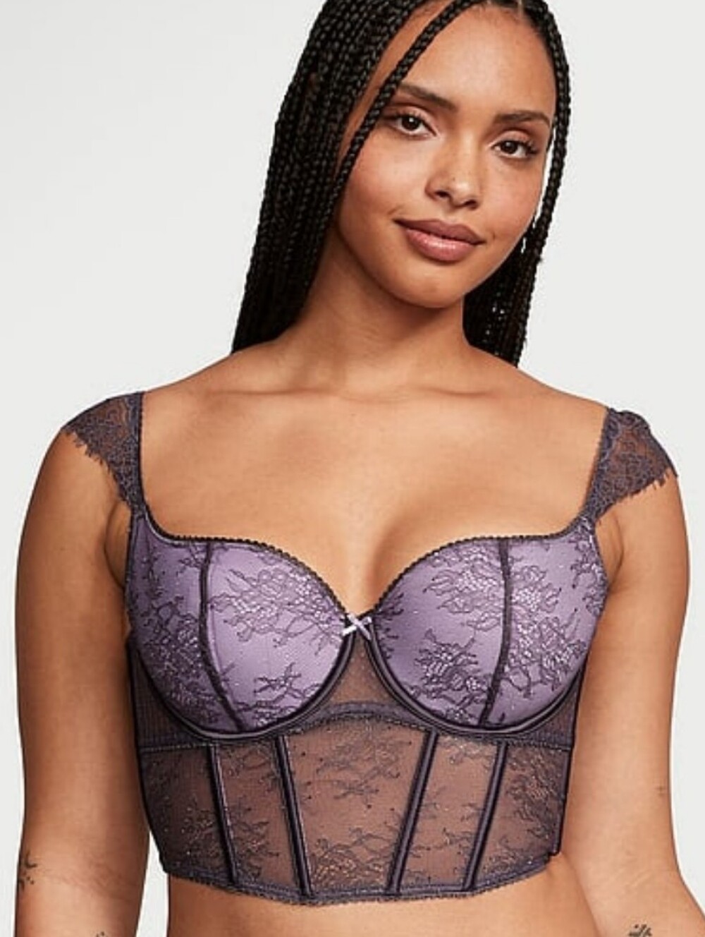 Victoria's Secret Lavender Lace Longline Balconette Bra